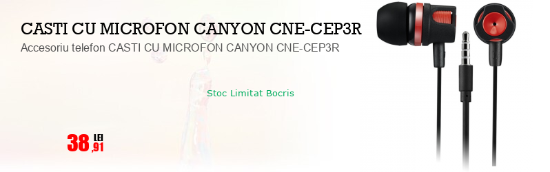 Accesoriu telefon CASTI CU MICROFON CANYON CNE-CEP3R 