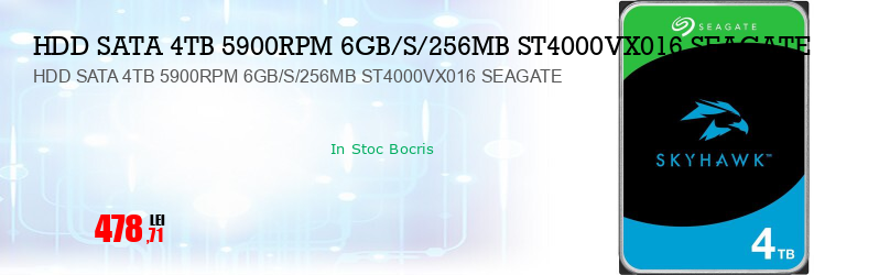 HDD SATA 4TB 5900RPM 6GB/S/256MB ST4000VX016 SEAGATE