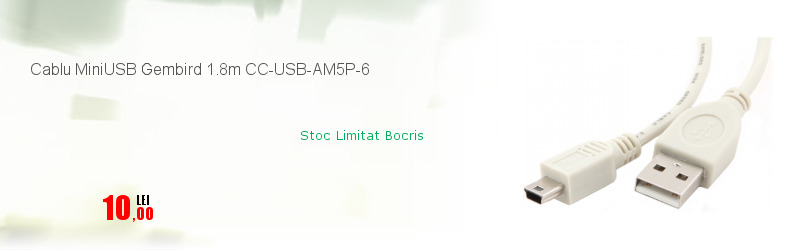 Cablu MiniUSB Gembird 1.8m CC-USB-AM5P-6