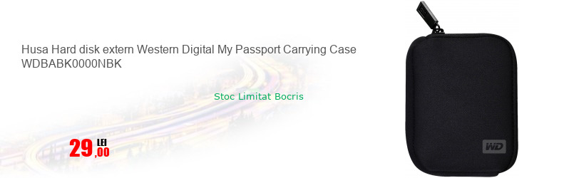 Husa Hard disk extern Western Digital My Passport Carrying Case WDBABK0000NBK