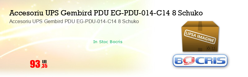 Accesoriu UPS Gembird PDU EG-PDU-014-C14 8 Schuko