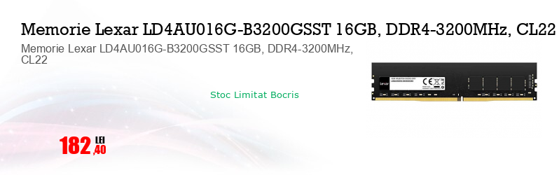 Memorie Lexar LD4AU016G-B3200GSST 16GB, DDR4-3200MHz, CL22
