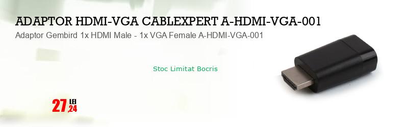 Adaptor Gembird 1x HDMI Male - 1x VGA Female A-HDMI-VGA-001