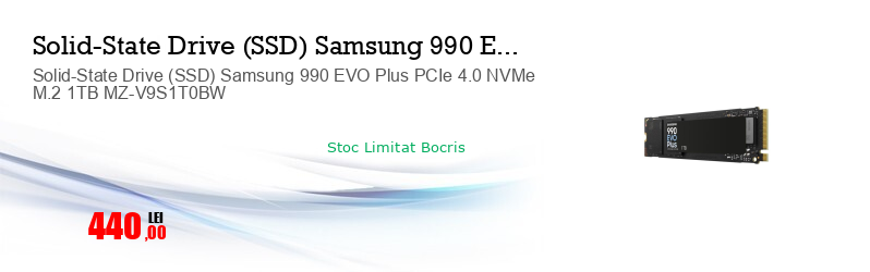 Solid-State Drive (SSD) Samsung 990 EVO Plus PCIe 4.0 NVMe M.2 1TB MZ-V9S1T0BW
