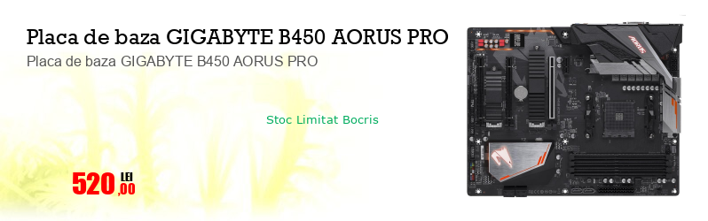 Placa de baza GIGABYTE B450 AORUS PRO