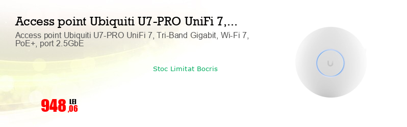 Access point Ubiquiti U7-PRO UniFi 7, Tri-Band Gigabit, Wi-Fi 7, PoE+, port 2.5GbE