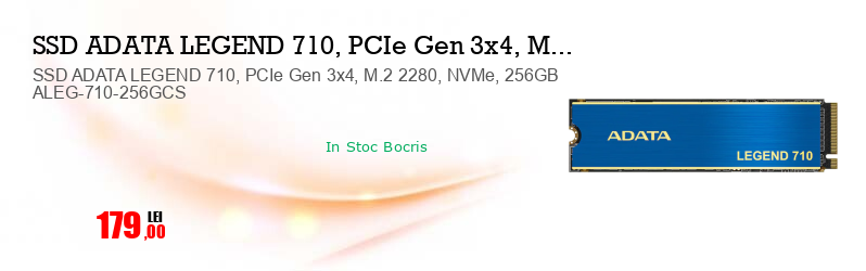 SSD ADATA LEGEND 710, PCIe Gen 3x4, M.2 2280, NVMe, 256GB ALEG-710-256GCS