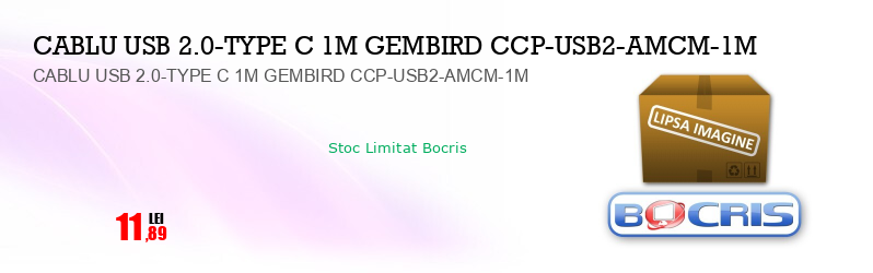 CABLU USB 2.0-TYPE C 1M GEMBIRD CCP-USB2-AMCM-1M