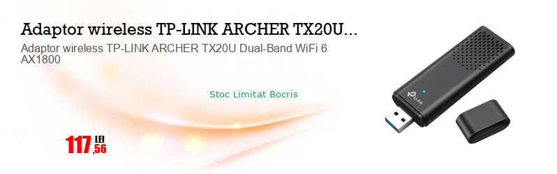Adaptor wireless TP-LINK ARCHER TX20U Dual-Band WiFi 6 AX1800