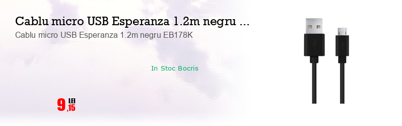 Cablu micro USB Esperanza 1.2m negru EB178K