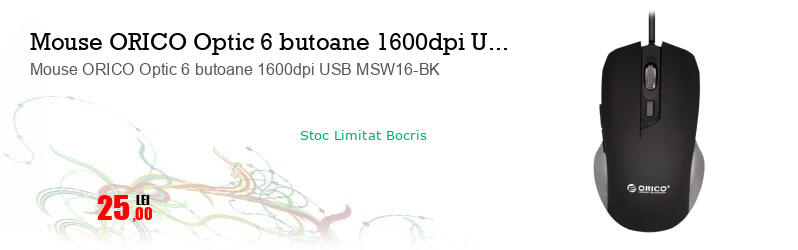 Mouse ORICO Optic 6 butoane 1600dpi USB MSW16-BK