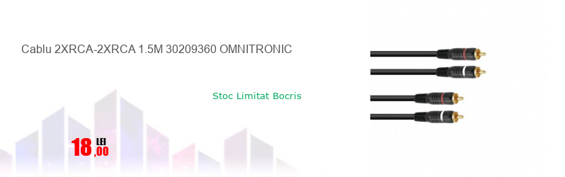 Cablu 2XRCA-2XRCA 1.5M 30209360 OMNITRONIC