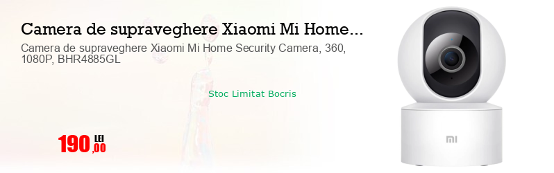 Camera de supraveghere Xiaomi Mi Home Security Camera, 360, 1080P, BHR4885GL 