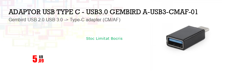 Gembird USB 2.0 USB 3.0 -> Type-C adapter (CM/AF)