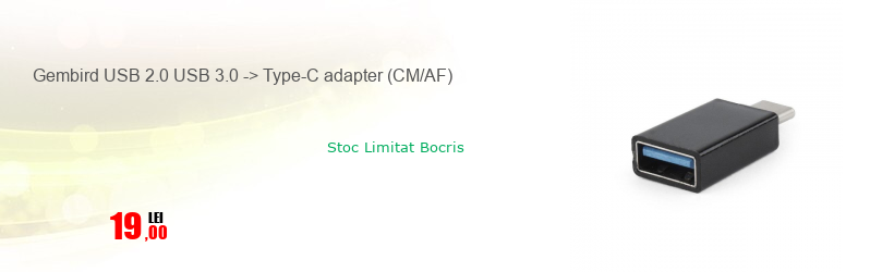 Gembird USB 2.0 USB 3.0 -> Type-C adapter (CM/AF)