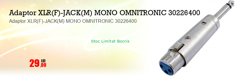 Adaptor XLR(F)-JACK(M) MONO OMNITRONIC 30226400