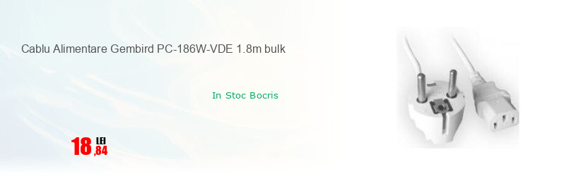 Cablu Alimentare Gembird PC-186W-VDE 1.8m bulk