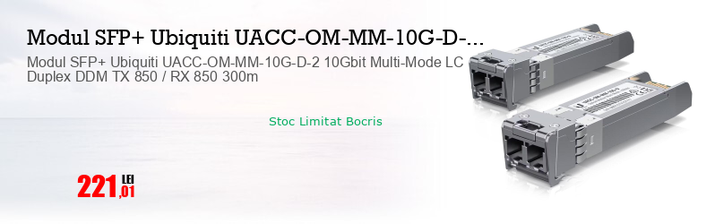 Modul SFP+ Ubiquiti UACC-OM-MM-10G-D-2 10Gbit Multi-Mode LC Duplex DDM TX 850 / RX 850 300m