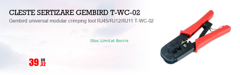 Gembird universal modular crimping tool RJ45/RJ12/RJ11 T-WC-02