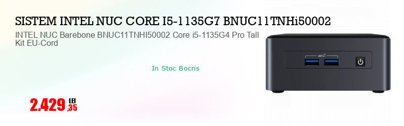 INTEL NUC Barebone BNUC11TNHI50002 Core i5-1135G4 Pro Tall Kit EU-Cord