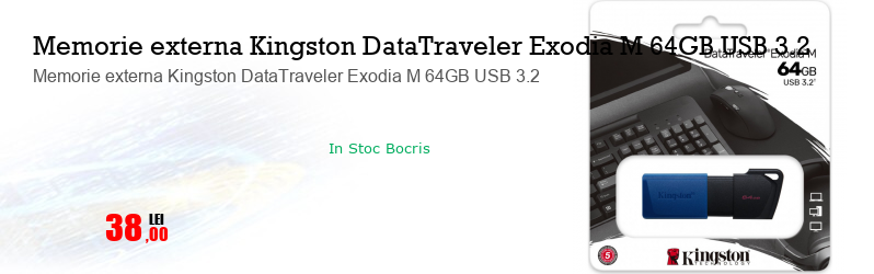Memorie externa Kingston DataTraveler Exodia M 64GB USB 3.2