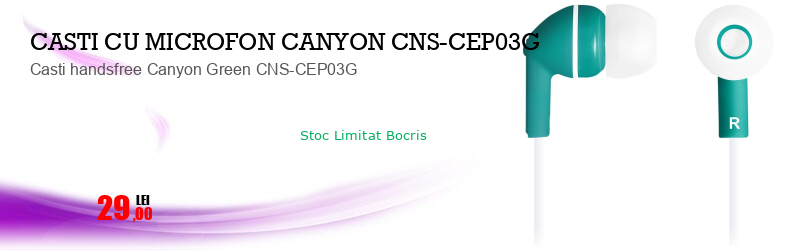 Casti handsfree Canyon Green CNS-CEP03G