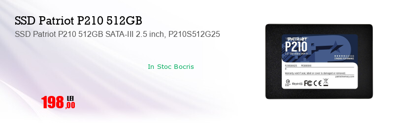 SSD Patriot P210 512GB SATA-III 2.5 inch, P210S512G25