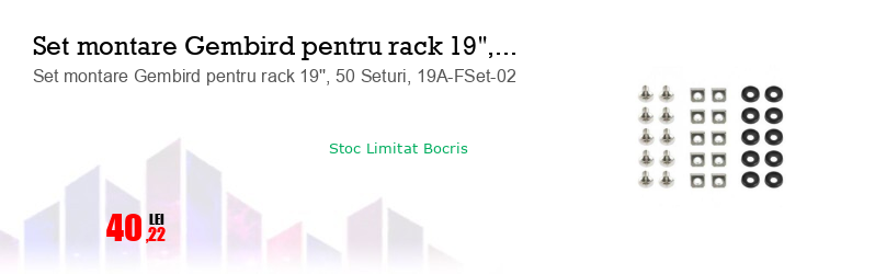 Set montare Gembird pentru rack 19'', 50 Seturi, 19A-FSet-02