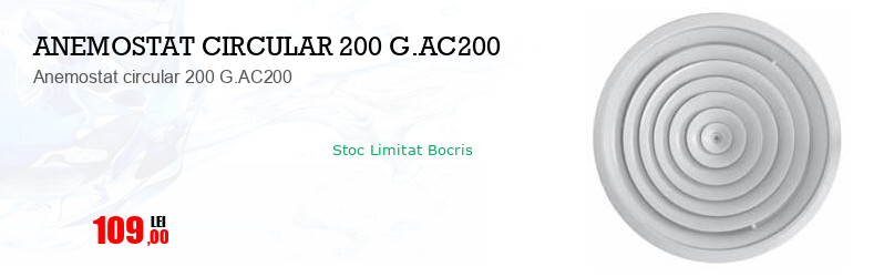 Anemostat circular 200 G.AC200