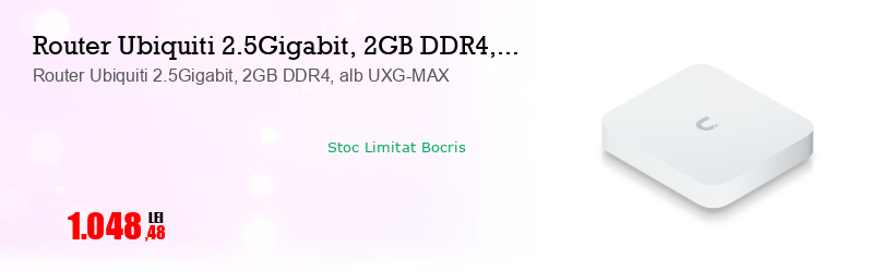 Router Ubiquiti 2.5Gigabit, 2GB DDR4, alb UXG-MAX