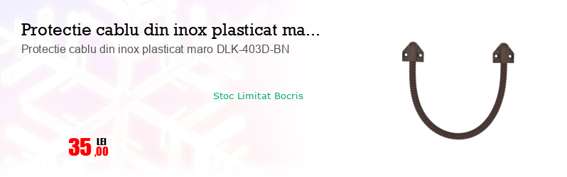 Protectie cablu din inox plasticat maro DLK-403D-BN