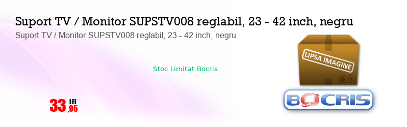 Suport TV / Monitor SUPSTV008 reglabil, 23 - 42 inch, negru