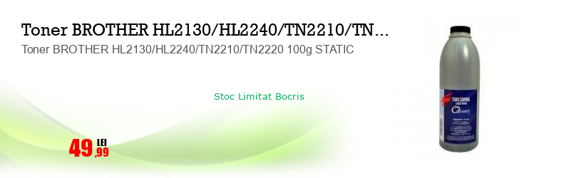 Toner BROTHER HL2130/HL2240/TN2210/TN2220 100g STATIC