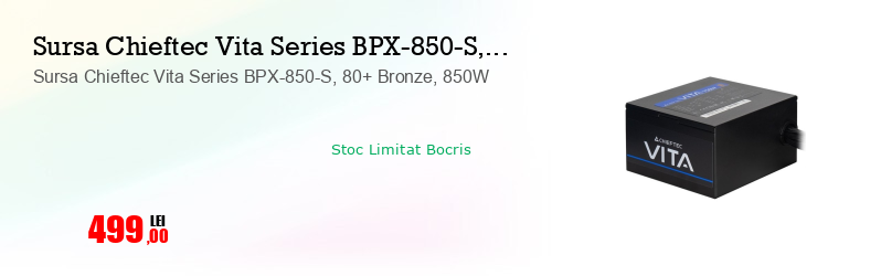 Sursa Chieftec Vita Series BPX-850-S, 80+ Bronze, 850W