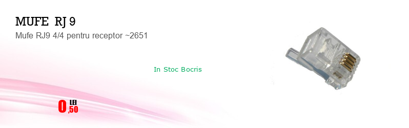 Mufe RJ9 4/4 pentru receptor ~2651