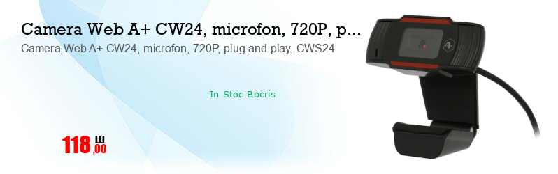 Camera Web A+ CW24, microfon, 720P, plug and play, CWS24
