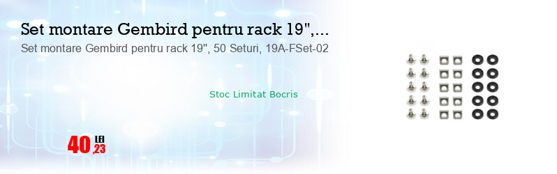 Set montare Gembird pentru rack 19'', 50 Seturi, 19A-FSet-02