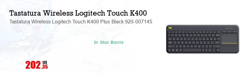 Tastatura Wireless Logitech Touch K400 Plus Black 920-007145