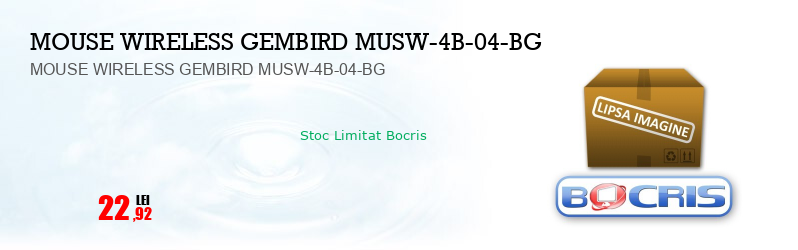 MOUSE WIRELESS GEMBIRD MUSW-4B-04-BG