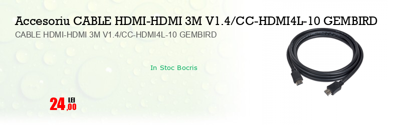 CABLE HDMI-HDMI 3M V1.4/CC-HDMI4L-10 GEMBIRD 
