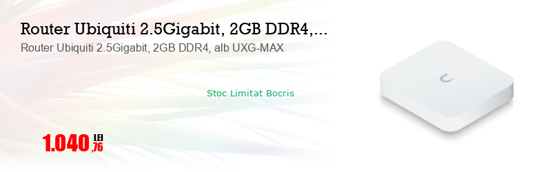 Router Ubiquiti 2.5Gigabit, 2GB DDR4, alb UXG-MAX