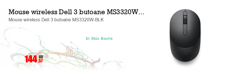 Mouse wireless Dell 3 butoane MS3320W-BLK