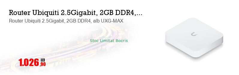 Router Ubiquiti 2.5Gigabit, 2GB DDR4, alb UXG-MAX