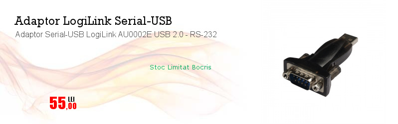 Adaptor Serial-USB LogiLink AU0002E USB 2.0 - RS-232