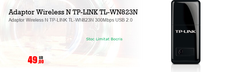 Adaptor Wireless N TP-LINK TL-WN823N 300Mbps USB 2.0