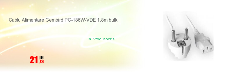 Cablu Alimentare Gembird PC-186W-VDE 1.8m bulk