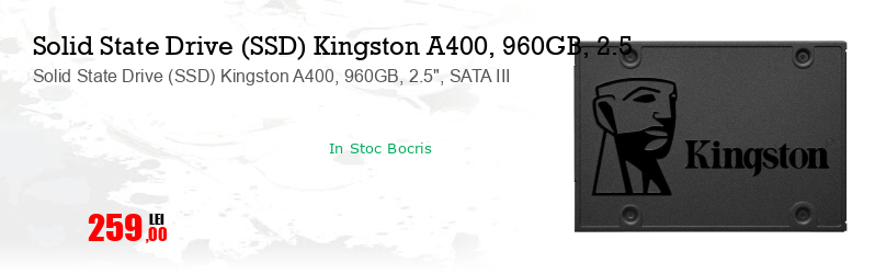 Solid State Drive (SSD) Kingston A400, 960GB, 2.5", SATA III