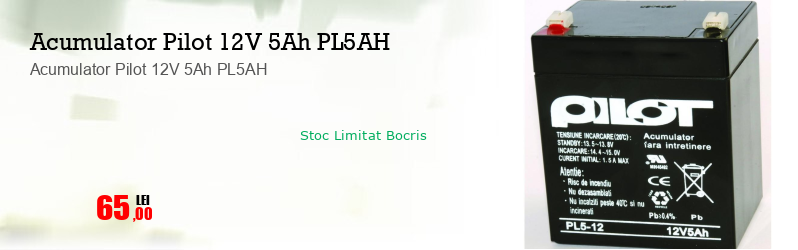 Acumulator Pilot 12V 5Ah PL5AH