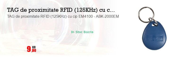 TAG de proximitate RFID (125KHz) cu cip EM4100 - ABK-2000EM