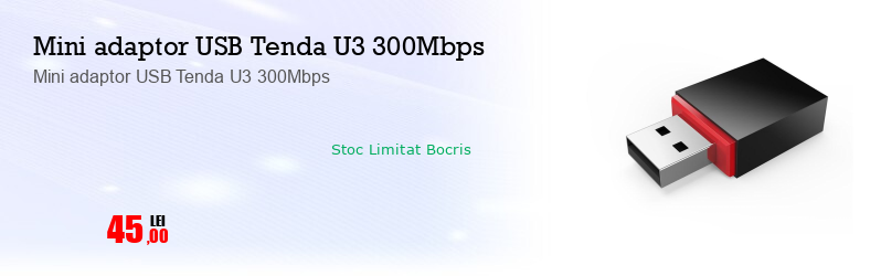 Mini adaptor USB Tenda U3 300Mbps